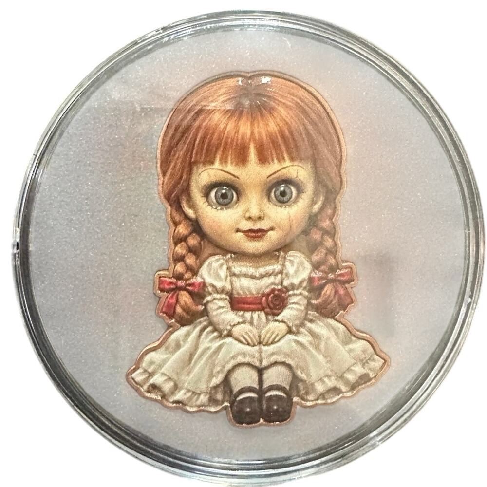 Annabelle Horror Doll 1 oz .999 Fine Copper Shaped Collectible with Capsule